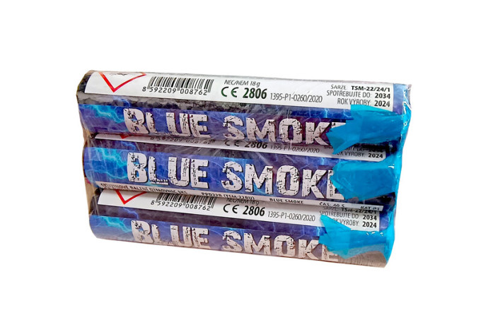 MODRÁ DYMOVNICA BLUE SMOKE 3 KS