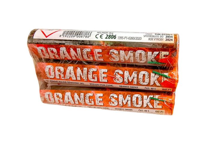 ORANŽOVÁ DYMOVNICA ORANGE SMOKE 3 KS