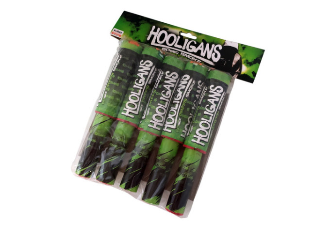 DYMOVÁ POCHODEŇ HOOLIGANS ZELENÁ 5 KS
