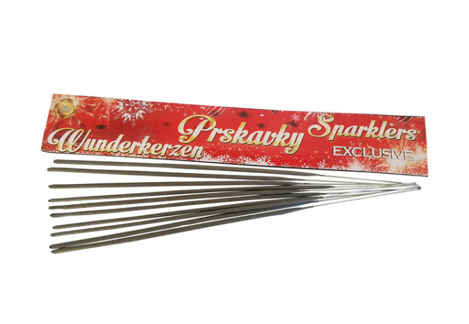 ZLATÉ VÁNOĆNÍ PRSKAVKY 28 CM 10 KS